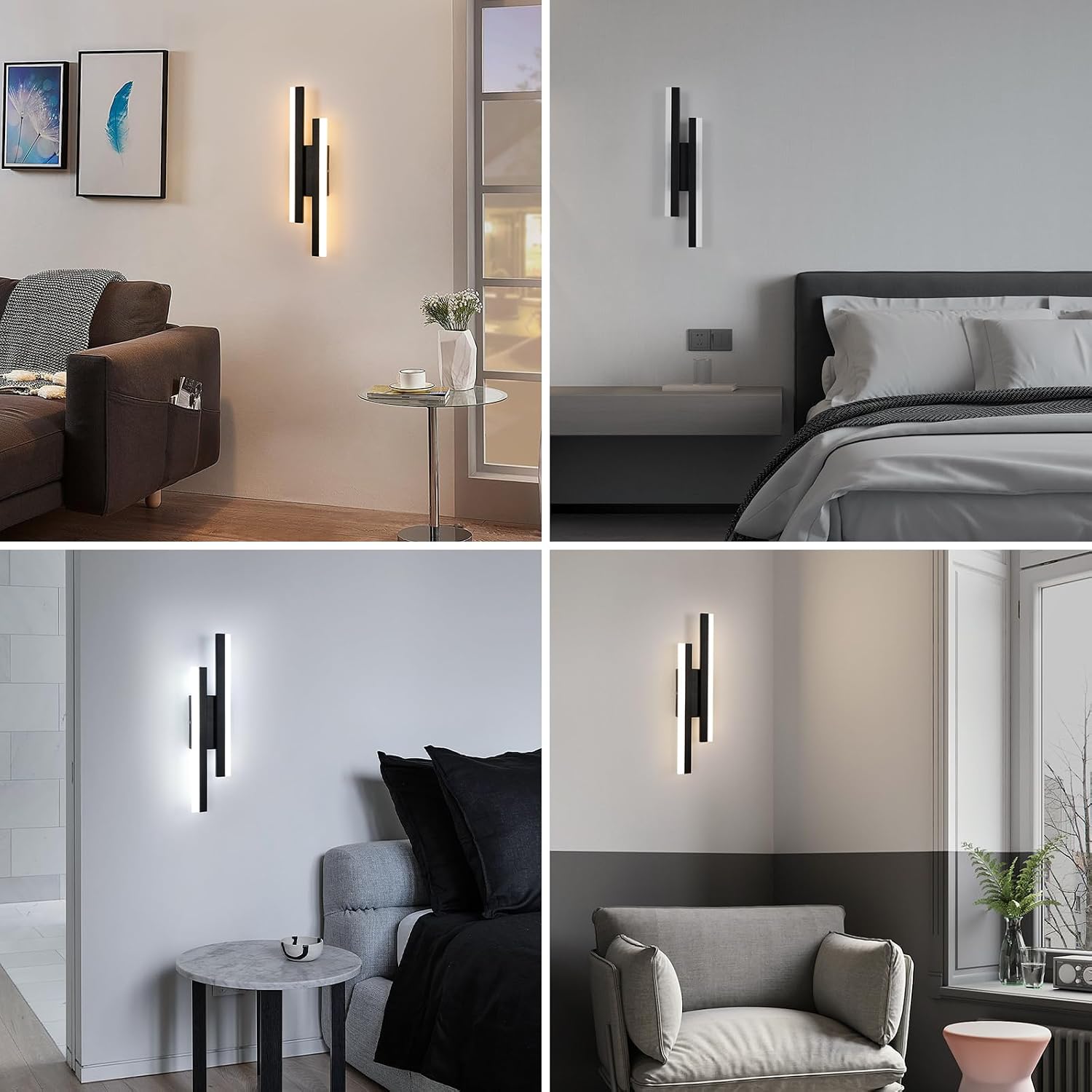 Detalle 2 de Comely kinkiet LED 16 W, 1800 lm, 3000/4500/6500 K, czarny
