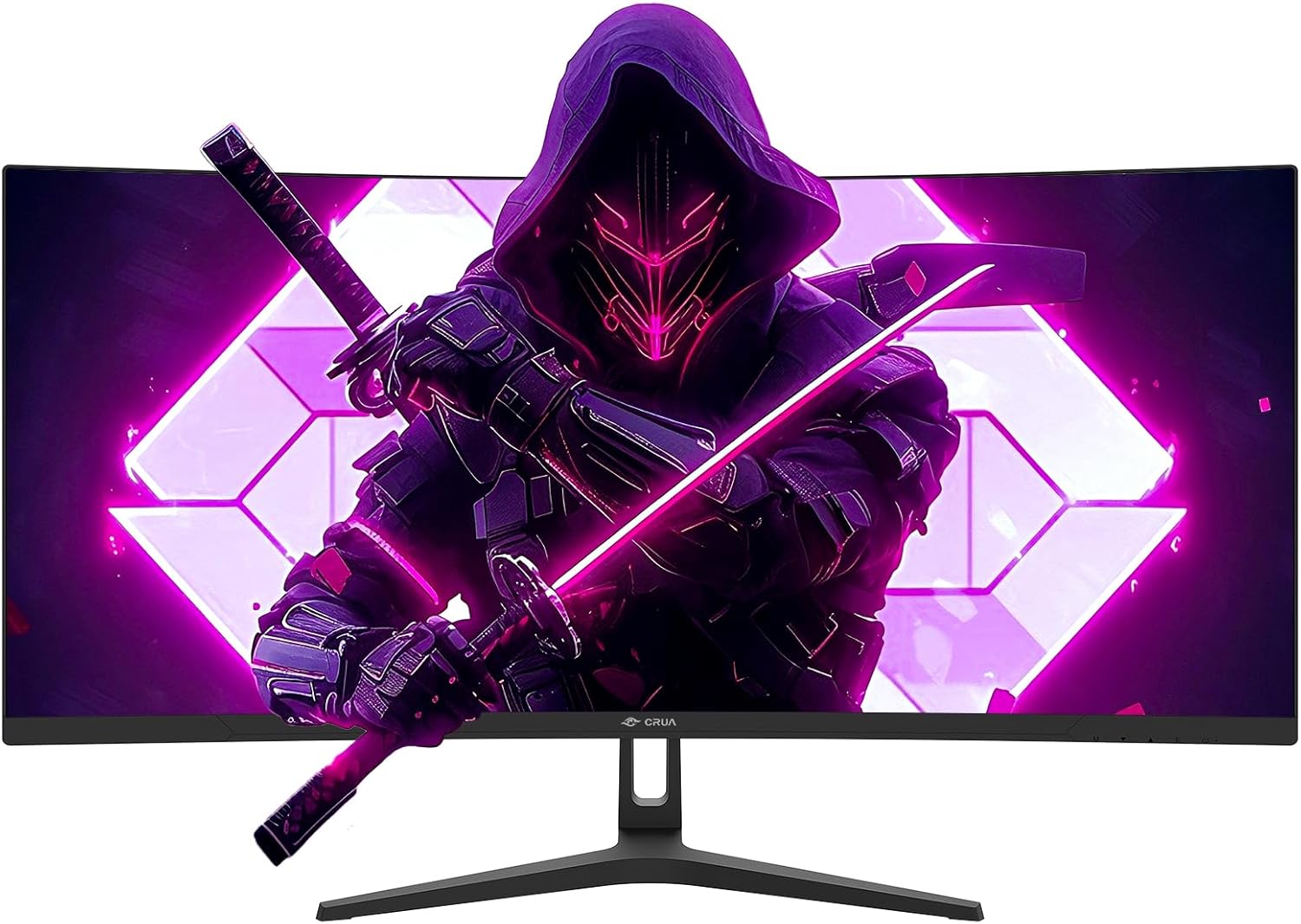 Thumbnail 1 de CRUA 34-Inch Ultrawide Gaming Monitor (3440x1440, 165Hz, 1500R Curved) with FreeSync and Wall Mount