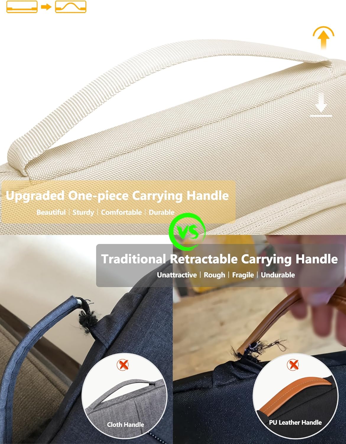Detalle 2 de HYZUO 14-15 Inch Laptop Bag Sleeve for MacBook Air/Pro and More – All‑Round Protection