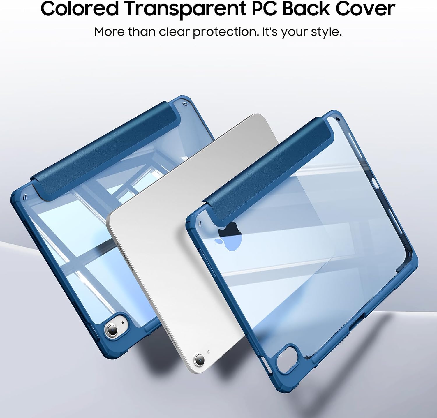 Detalle 2 de FINTIE Hybrid Case for iPad (A16) 11th Gen 11-inch (2025) & iPad 10th Gen 10.9-inch (2022) – Shockproof Clear Back, TPU Frame, Pencil Holder, Auto Wake/Sleep