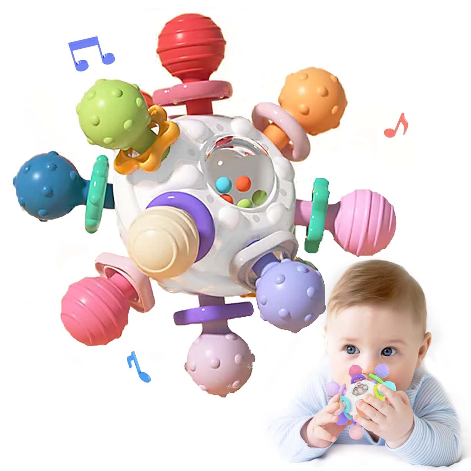 Thumbnail 6 de Beißspielzeug Baby Greifball aus Silikon 10,5 cm