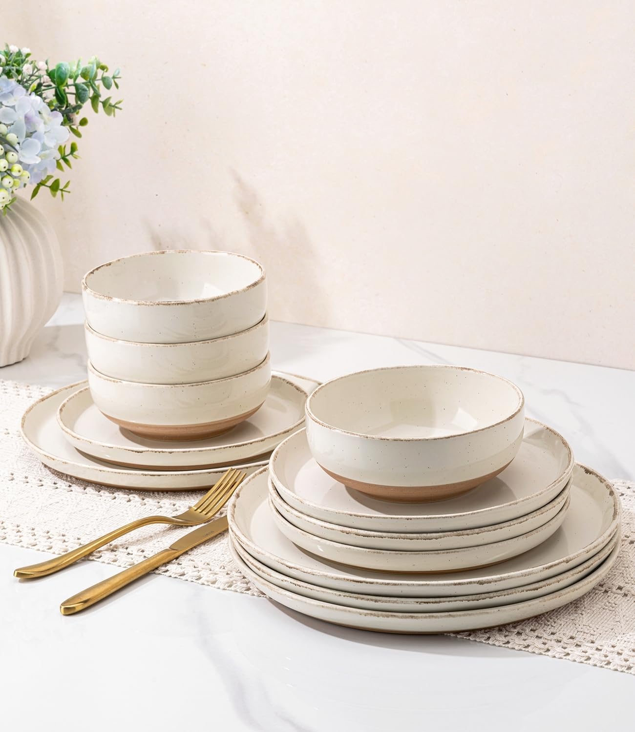 Detalle 2 de AmorArc 24-Piece Ceramic Dinnerware Set