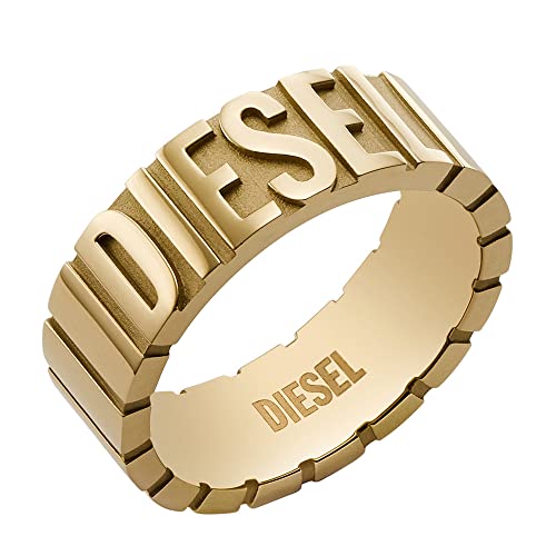 Detalle de Diesel Bague homme en acier inoxydable doré — DX1439710