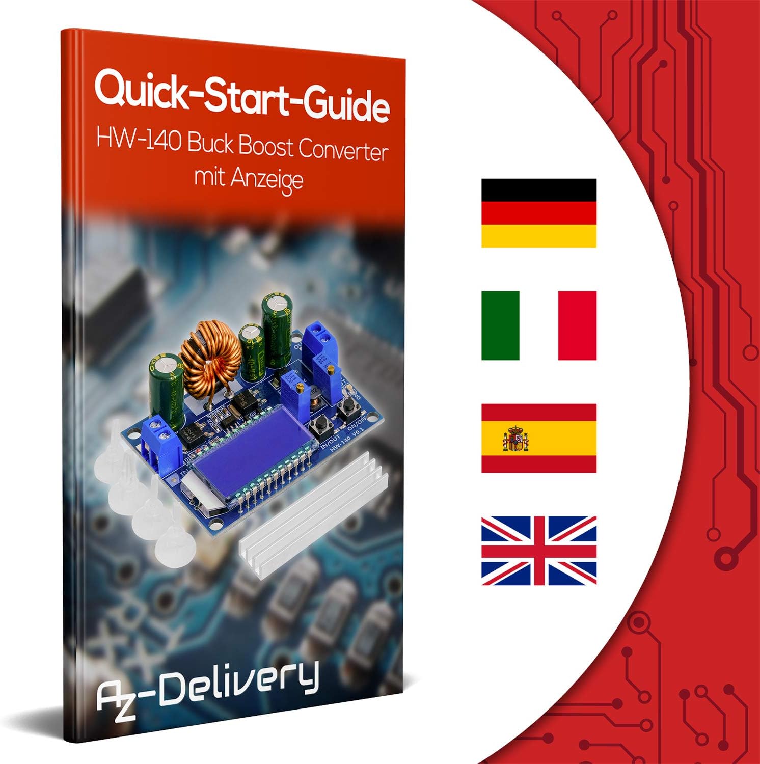 Thumbnail 4 de AZDelivery HW-140 Buck Boost DC-DC avec afficheur LCD (ampèremètre) 3A, 5,5V–30V → 0,5V–30V, pour Arduino