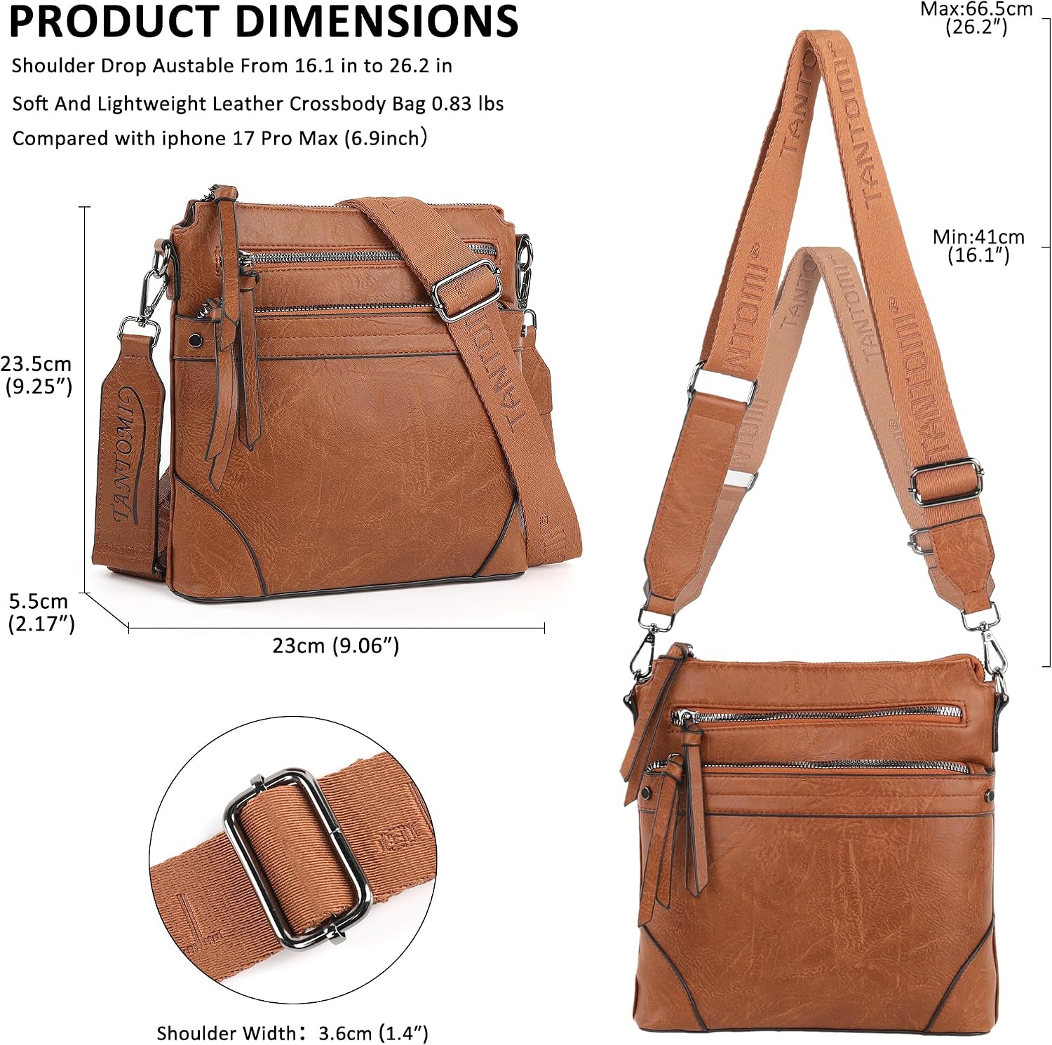 Detalle de TANTOMI Crossbody Bag in Vegan Leather