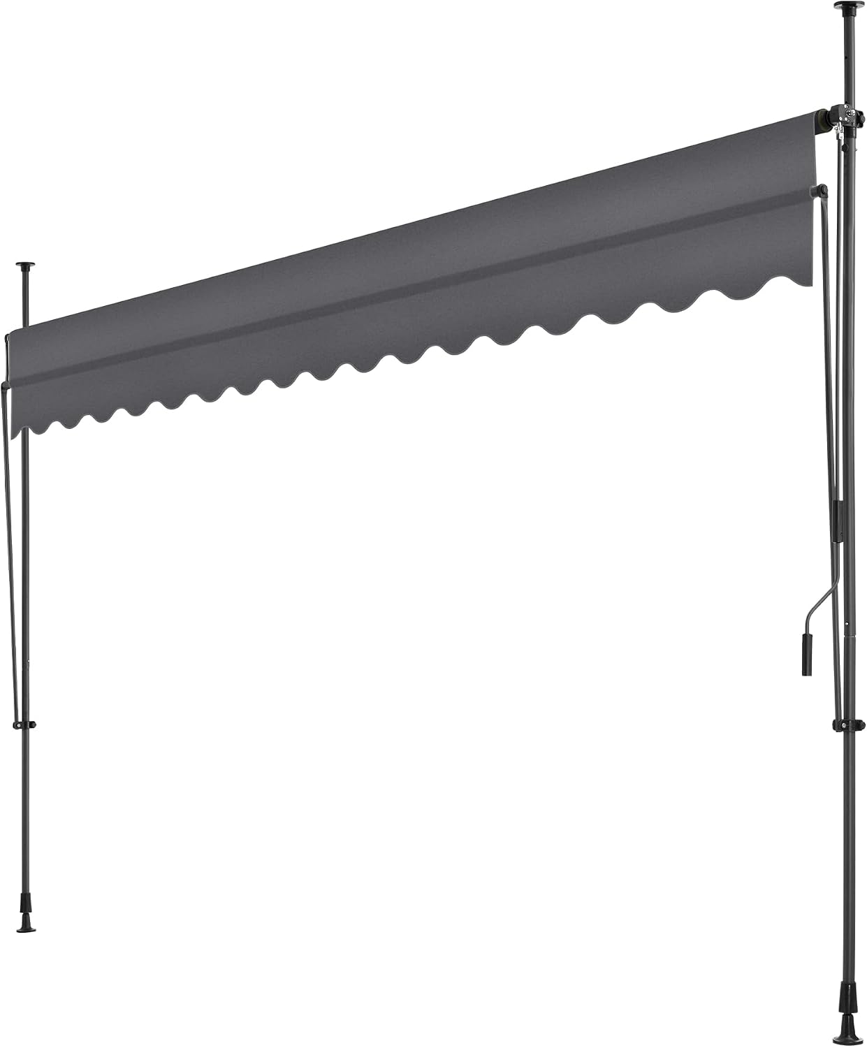 Detalle 2 de tectake Tenda da Sole balkongmarkis 400 x 180 cm med handvev och UV-skydd