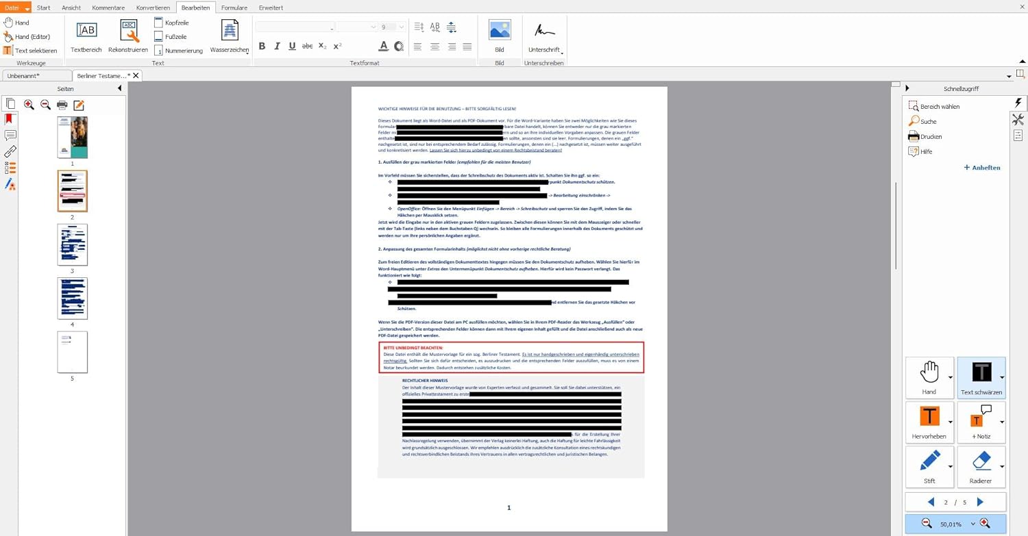 Detalle de PDF Director 3 Plus für Windows: PDFs bearbeiten, konvertieren, kommentieren und schwärzen