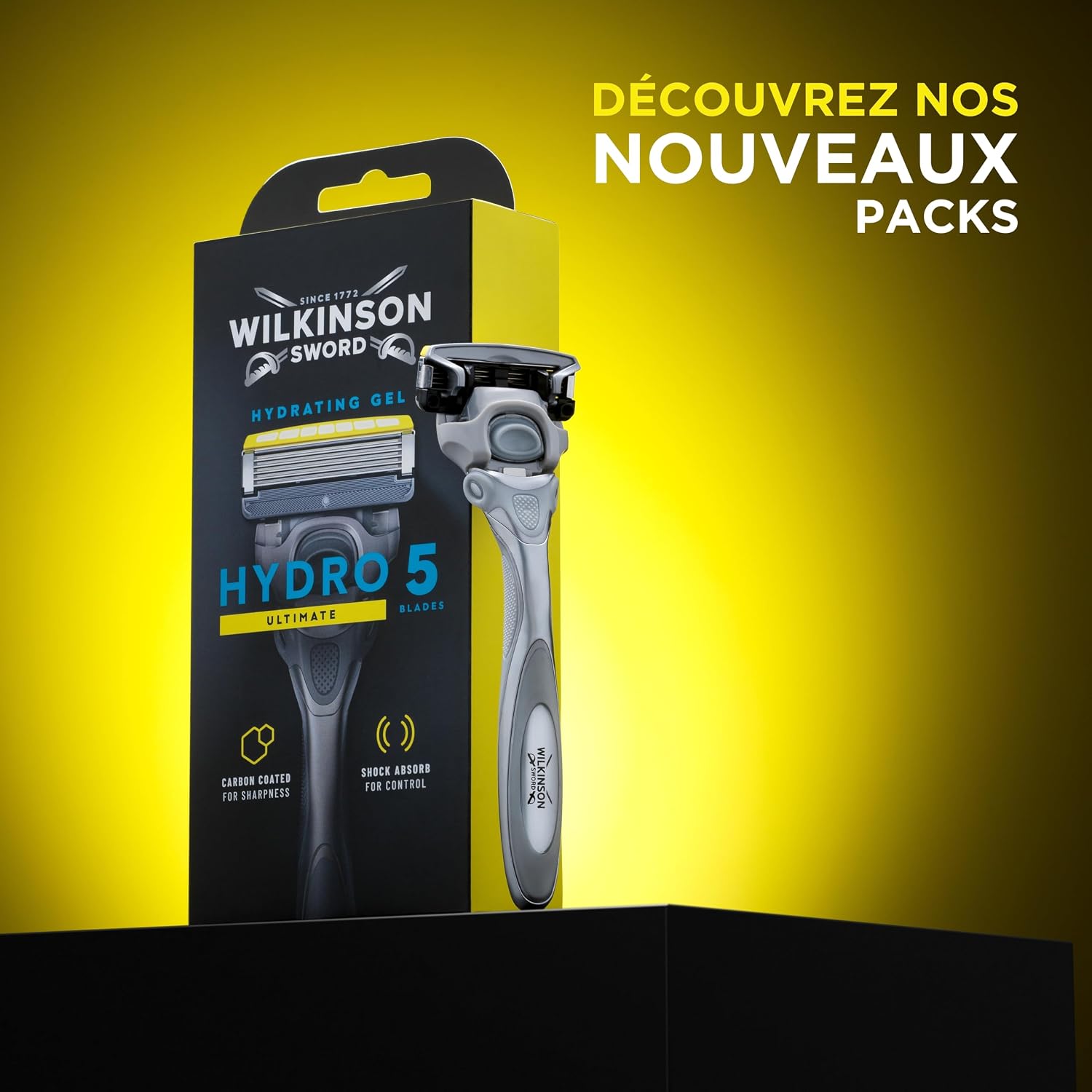 Detalle de WILKINSON SWORD Hydro 5 Ultimate : rasoir pour homme avec gel hydratant et lame de précision