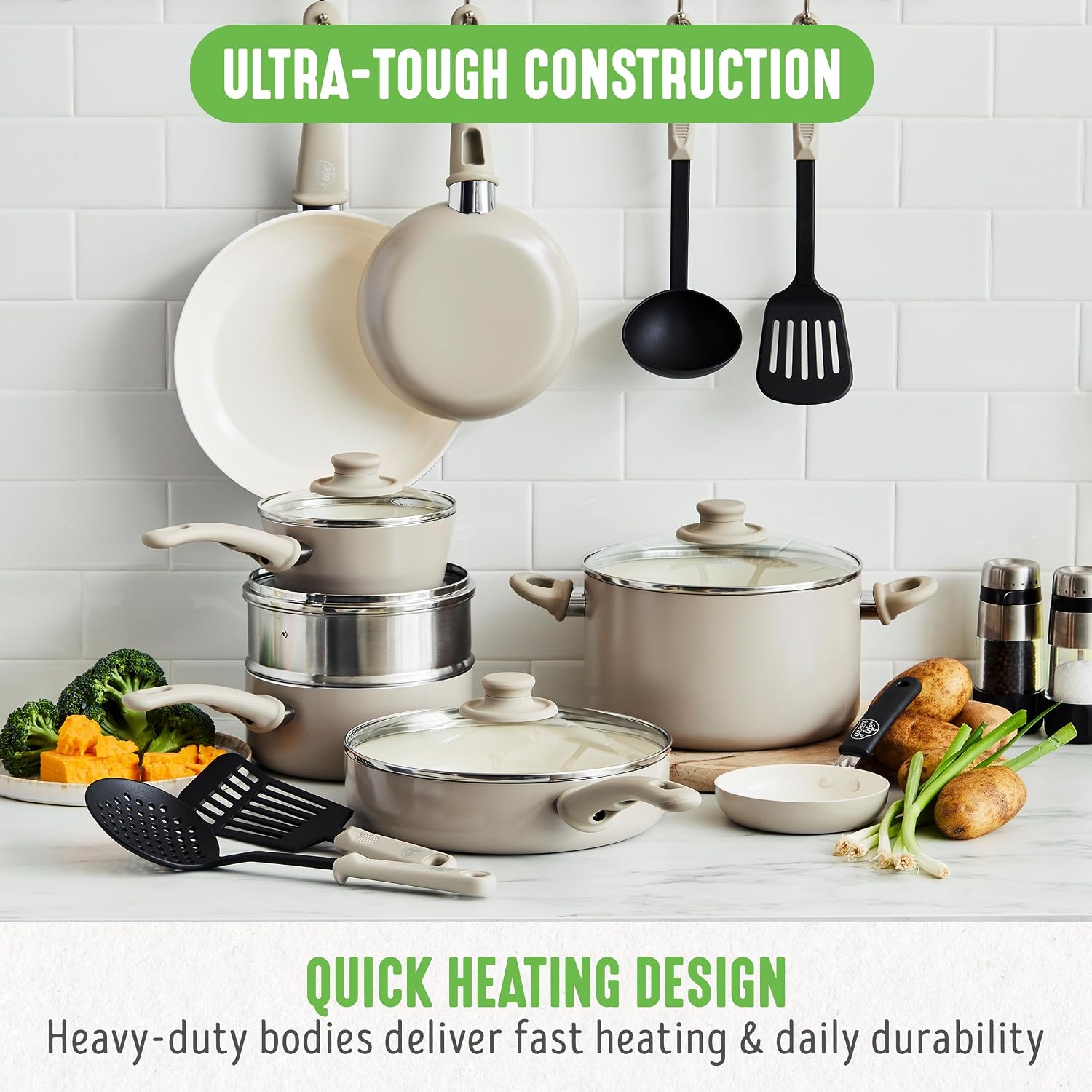 Thumbnail 4 de GreenLife 16-Piece Nonstick Cookware Set