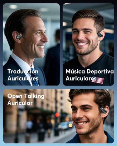Thumbnail 7 de MOZC Auriculares inalámbricos Bluetooth con traducción en tiempo real: 198 idiomas, 60 h de batería y Bluetooth 6.1