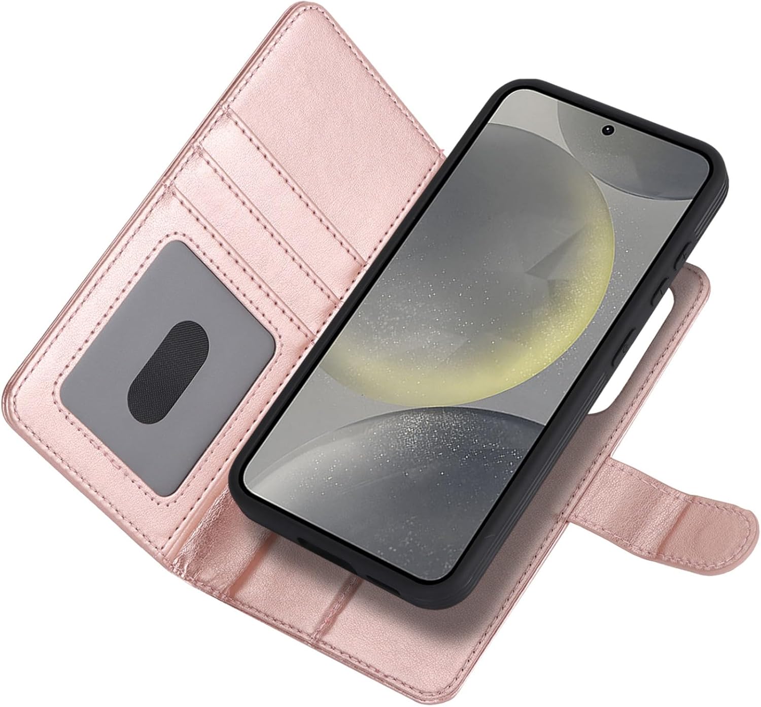Thumbnail 6 de Zouzt Case for Samsung Galaxy S24: Detachable 2-in-1 Wallet Magnetic Case in Rose Gold