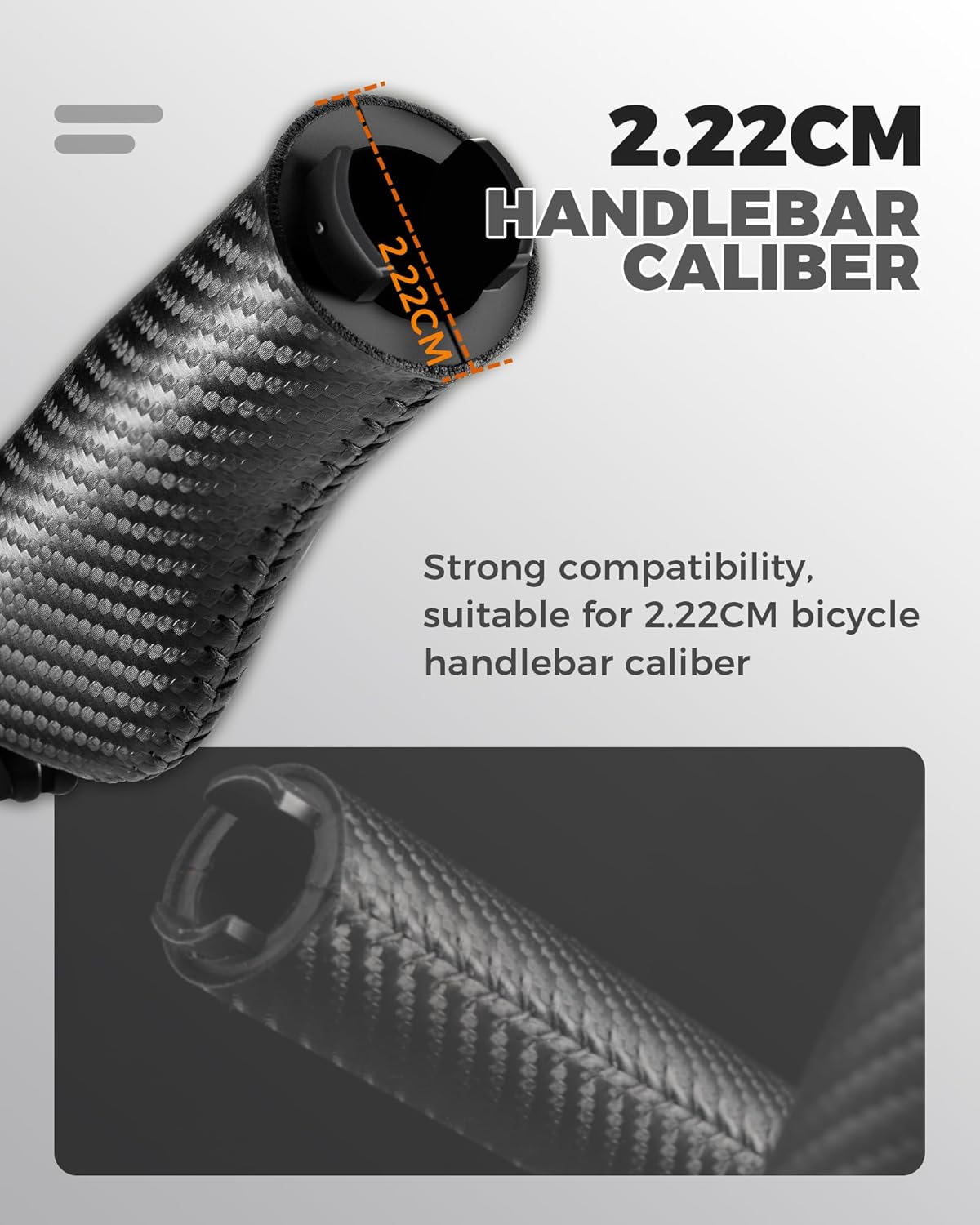 Thumbnail 4 de ROCKBROS Manopole per bicicletta ergonomiche antiscivolo con chiusura in alluminio, per manubrio da 22 mm, nero