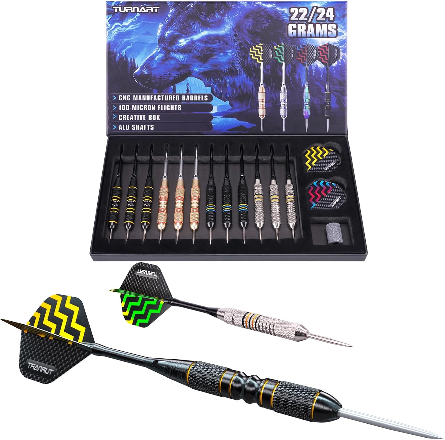 Thumbnail 3 de Steel tip darts set 12 pack, 22g