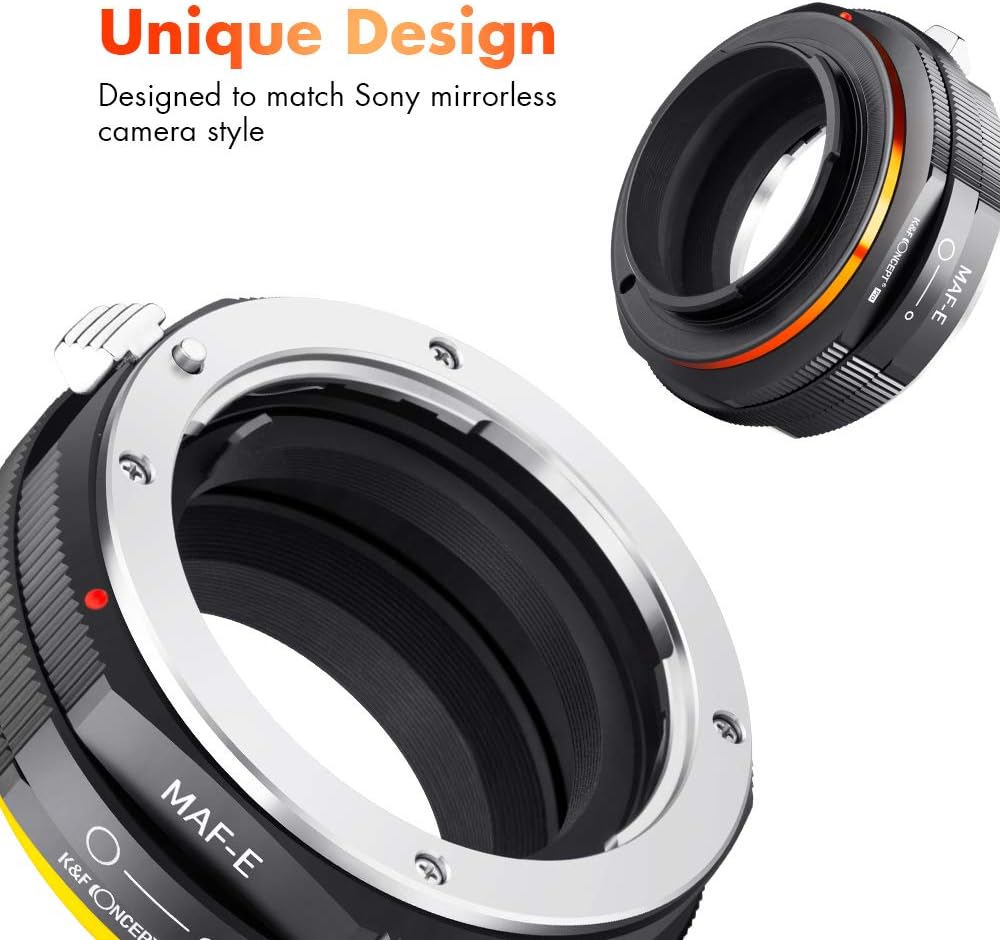 Thumbnail 4 de K&F CONCEPT M22105 Minolta(AF)‑NEX Adapterring – mechanischer Objektivadapter für Sony E-Mount