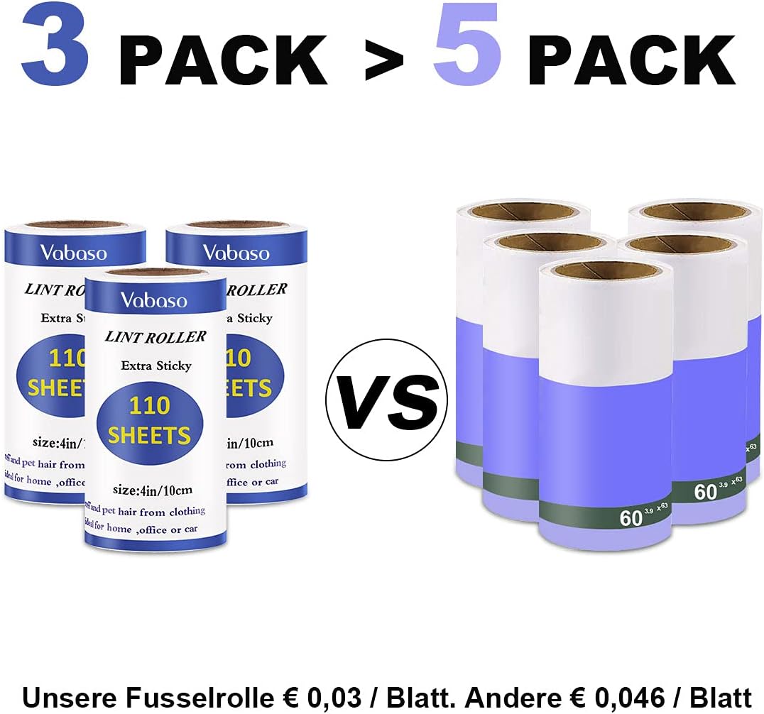 Thumbnail 3 de Vabaso Fusselrolle 330 Blätter 46,2m 🧹