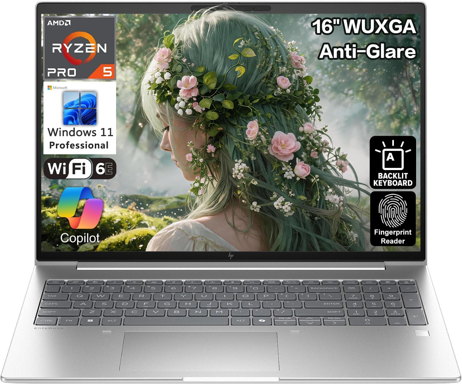 Detalle de HP business laptop with 32GB DDR5