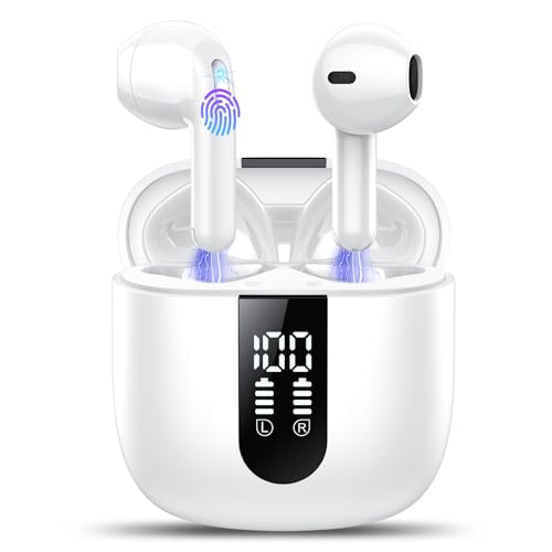 Detalle de TIMU Auricolari Bluetooth 5.4 con 4 microfoni ENC, display LED e IP7