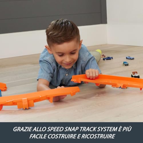 Detalle de Hot Wheels Track Creator Boosted Jump Speedway: set completo e la macchina 1:64