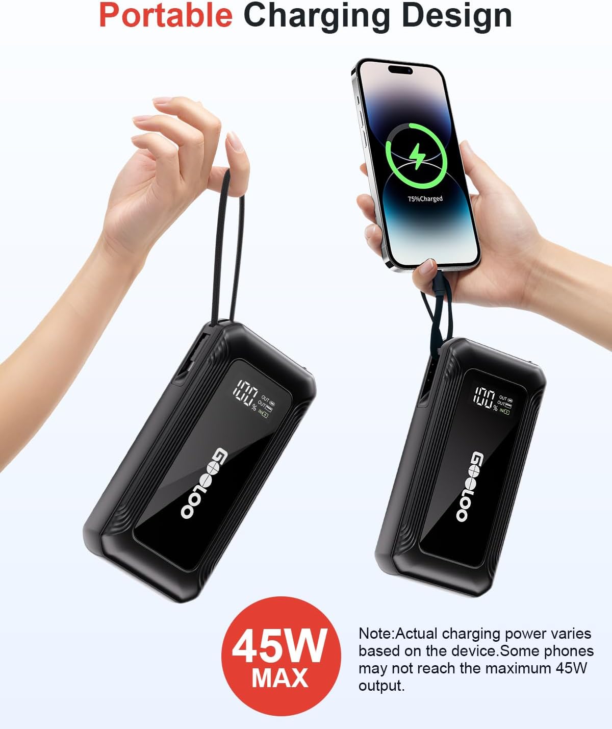 Thumbnail 3 de GOOLOO G7 3000A Jump Starter: Portable Power, 45W Fast Charging & LED Emergency Light