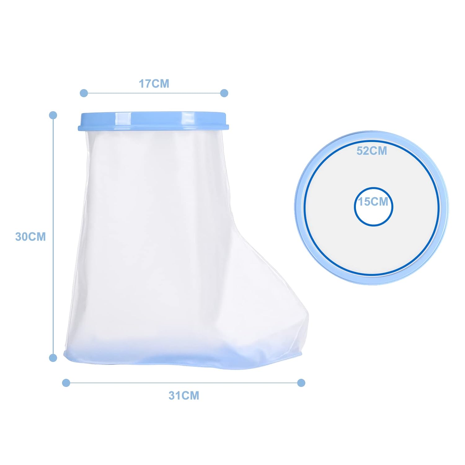 Thumbnail 5 de Fasola Duschschutz Fuß rutschfest & wasserdicht – wiederverwendbarer Verbandschutz für Dusche