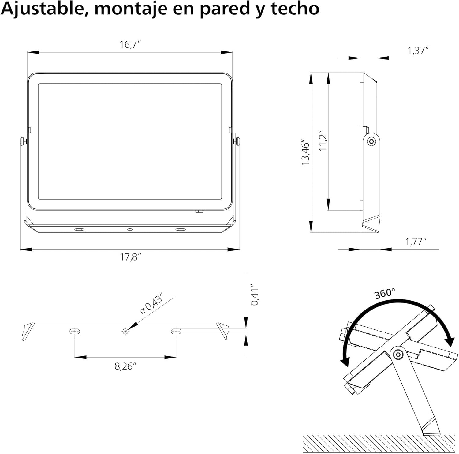 Thumbnail 2 de Philips Proyector LED 200W Luz Blanca Cálida 3000K