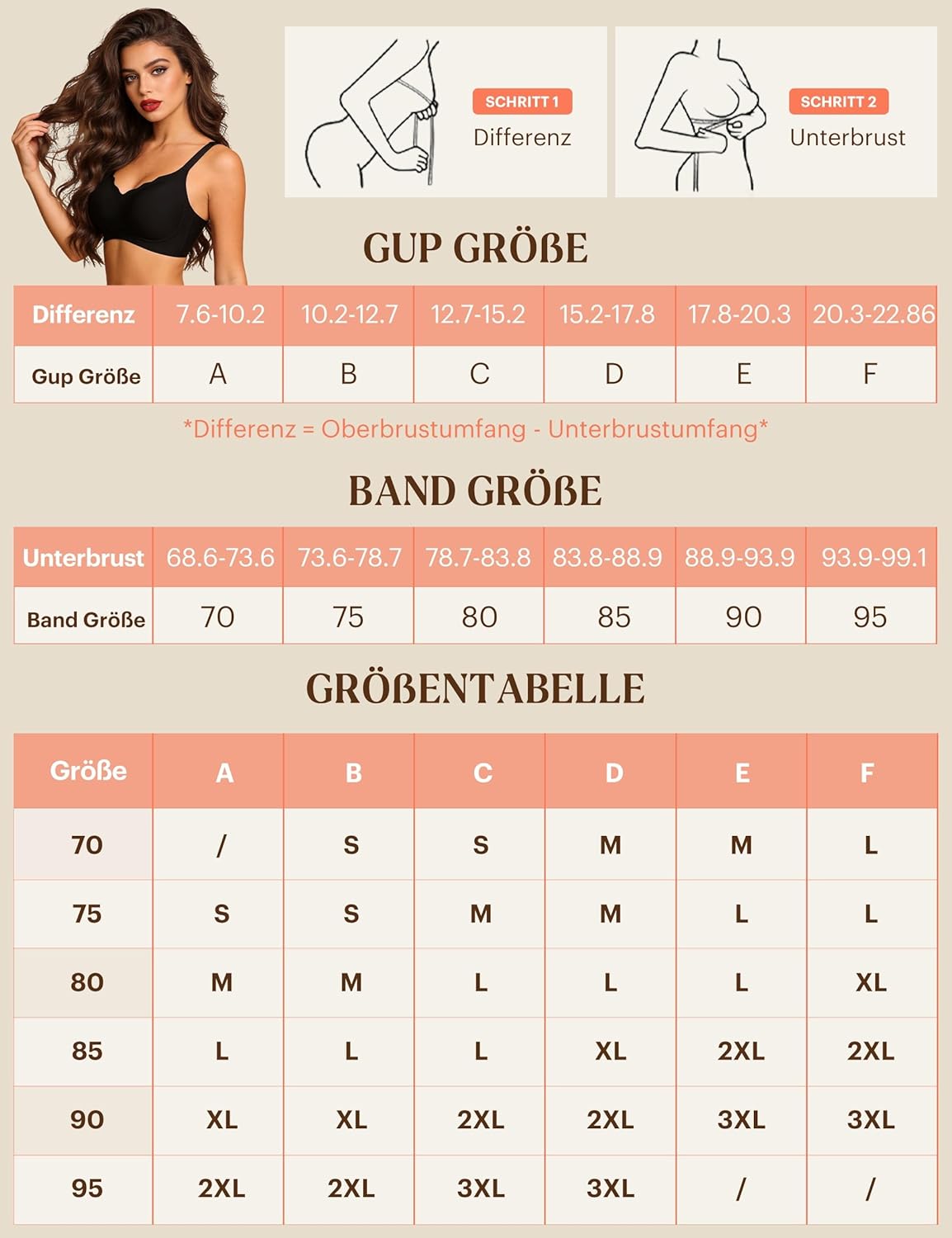 Thumbnail 5 de Bresdk Soutien-Gorge Femme sans Armatures – Maintien renforcé, bonnet intégré et rembourrage