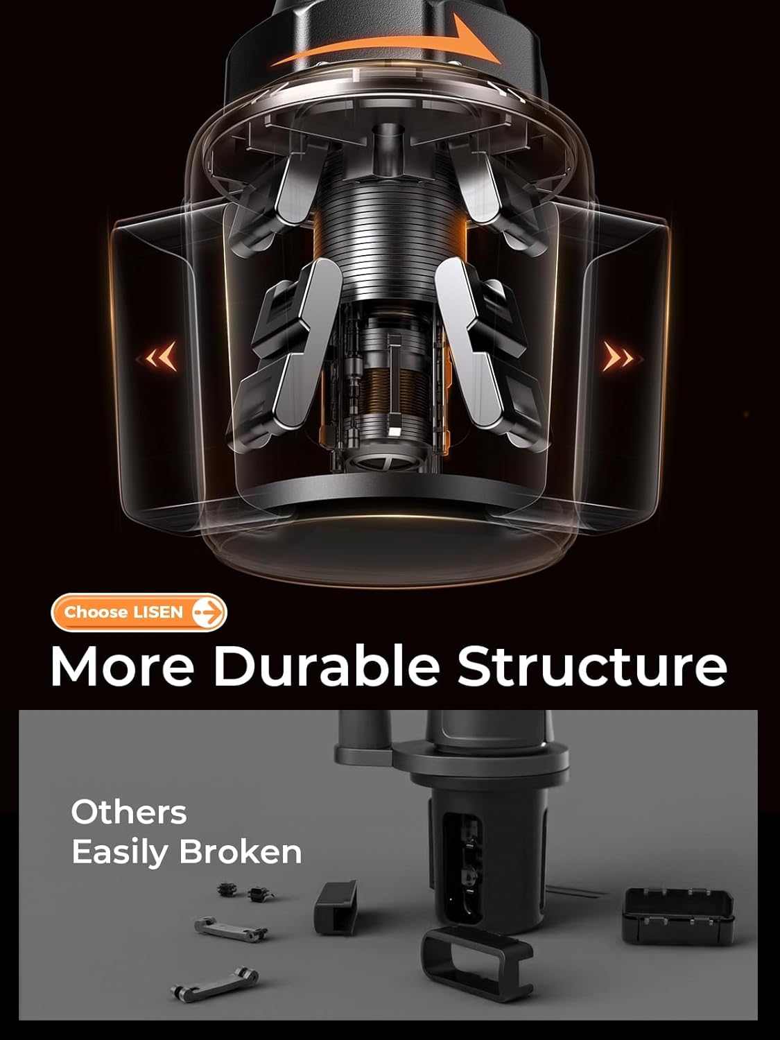 Thumbnail 5 de LISEN Upgraded Cup Holder Phone Mount 360°