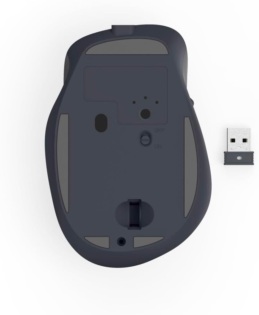 Thumbnail 4 de Hama kabellose wiederaufladbare Maus „WM-500“ mit 6 Tasten, 800/1200/1600 DPI und 2,4-GHz-Funk – schwarz