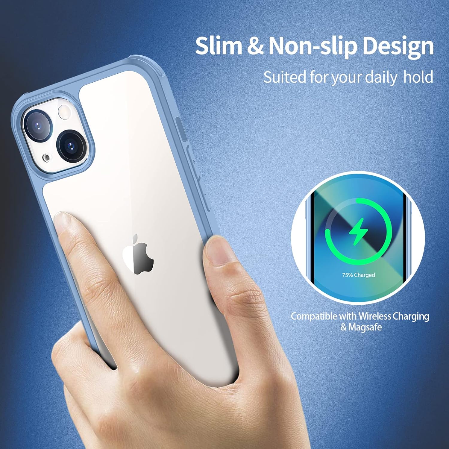 Thumbnail 6 de Seacosmo Coque de protection complète pour iPhone 13 Mini – Bleu, antichoc avec verre trempé et Protection écran + Caméra (9H)