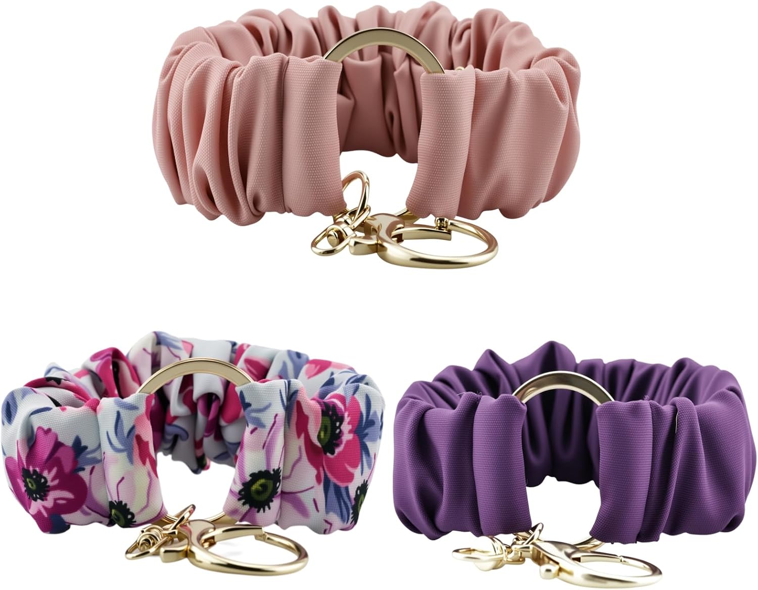 Detalle de Scrunchie Keychain Wristlet Bracelet 3-Pcs