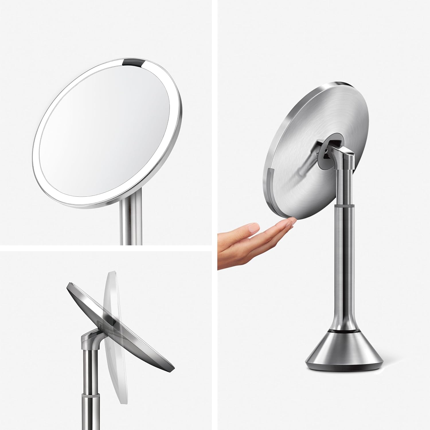 Detalle 2 de simplehuman ST3052 lusterko kosmetyczne 5x z czujnikiem i regulacją światła