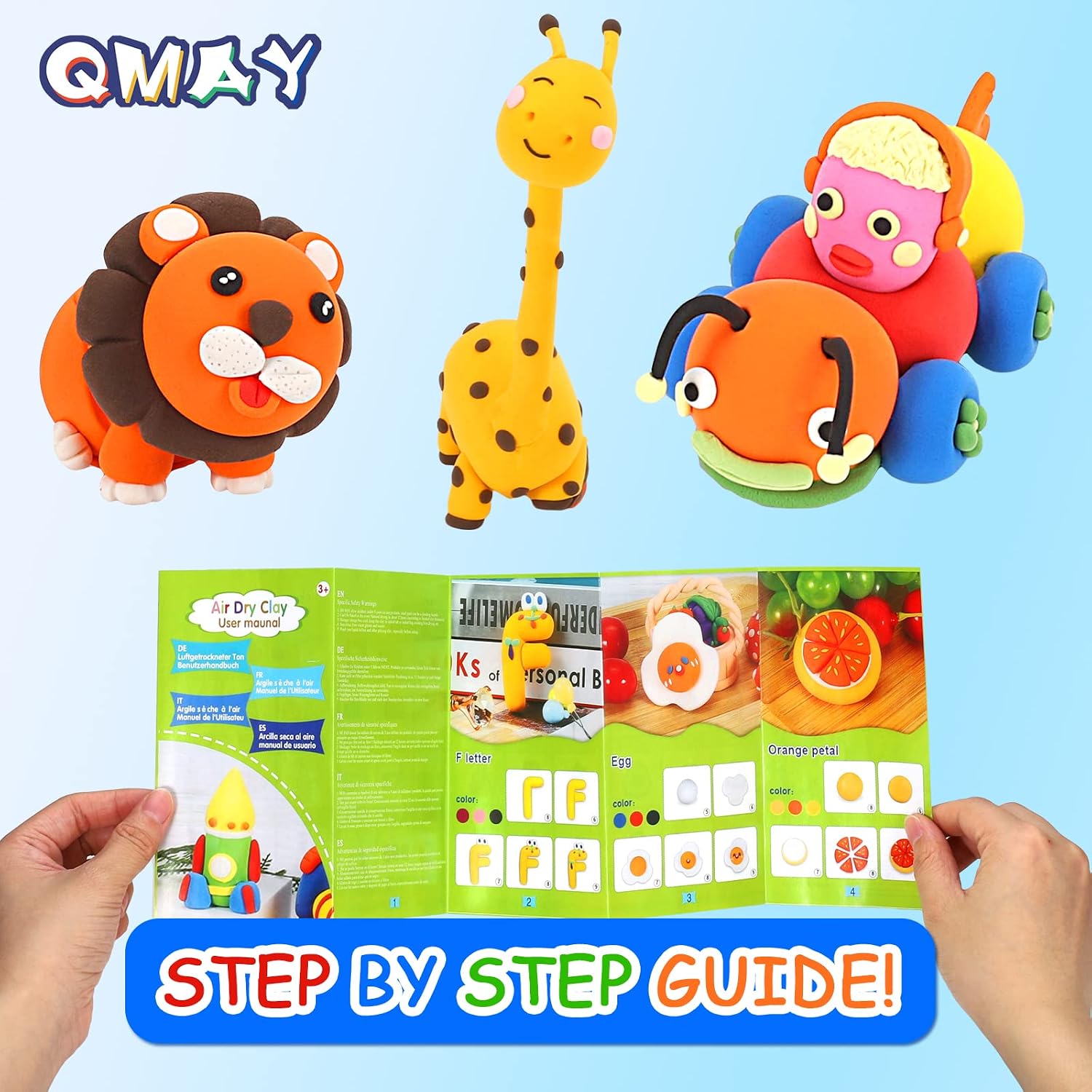 Detalle de QMAY Air Dry Clay: 36 Colours Ultra Light Magic Clay for Kids