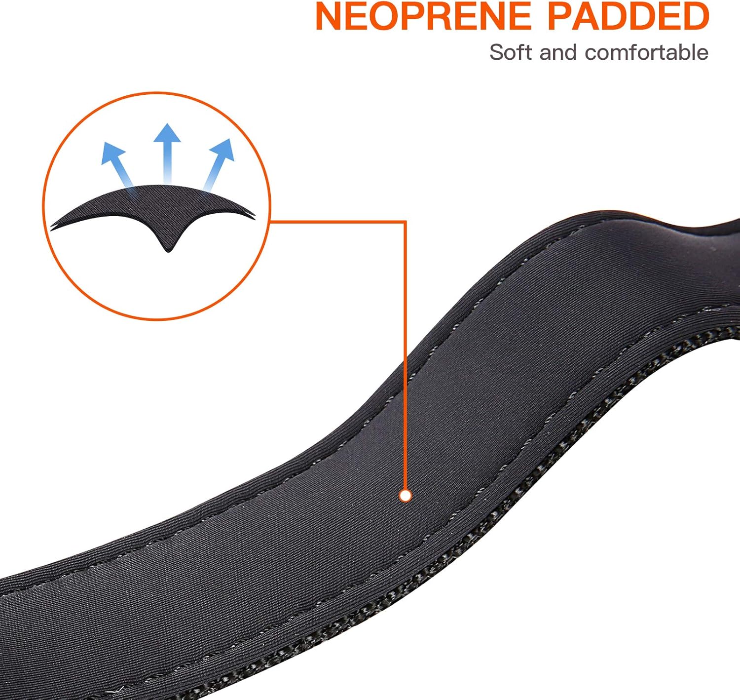 Detalle de HEELE Reflective Dog Collar with Soft Neoprene Padding (M, Purple)