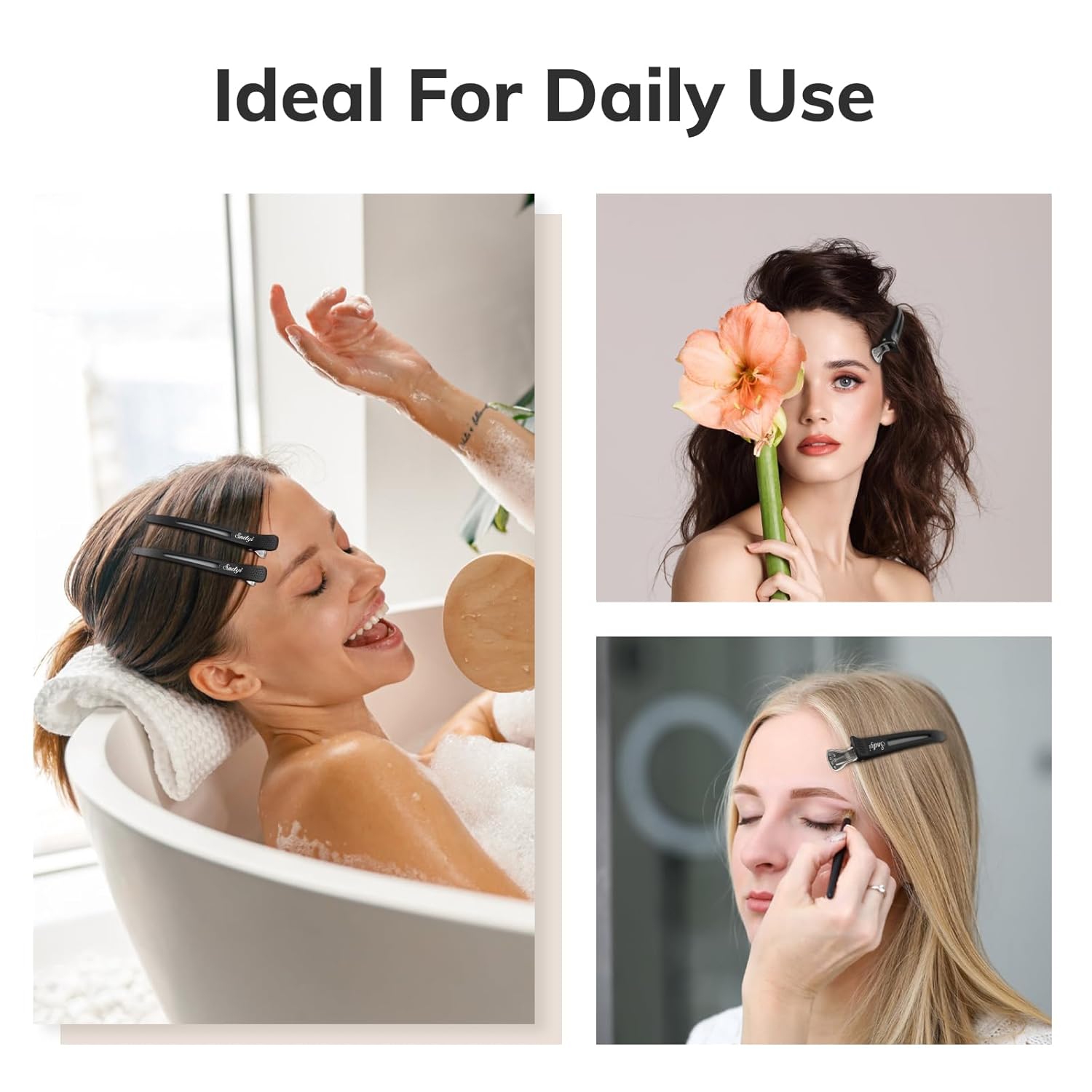 Thumbnail 5 de Haarklammern Friseurbedarf – Haarclips mit Silikonband (6er Pack) für Styling und Schneiden