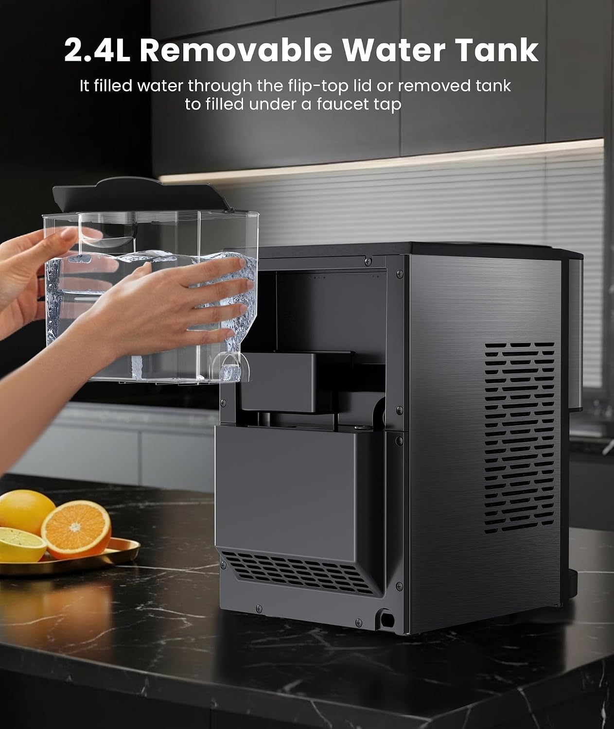 Thumbnail 6 de COWSAR HZB-20DN Nugget Ice Maker with 2.4L Tank and Self-Cleaning