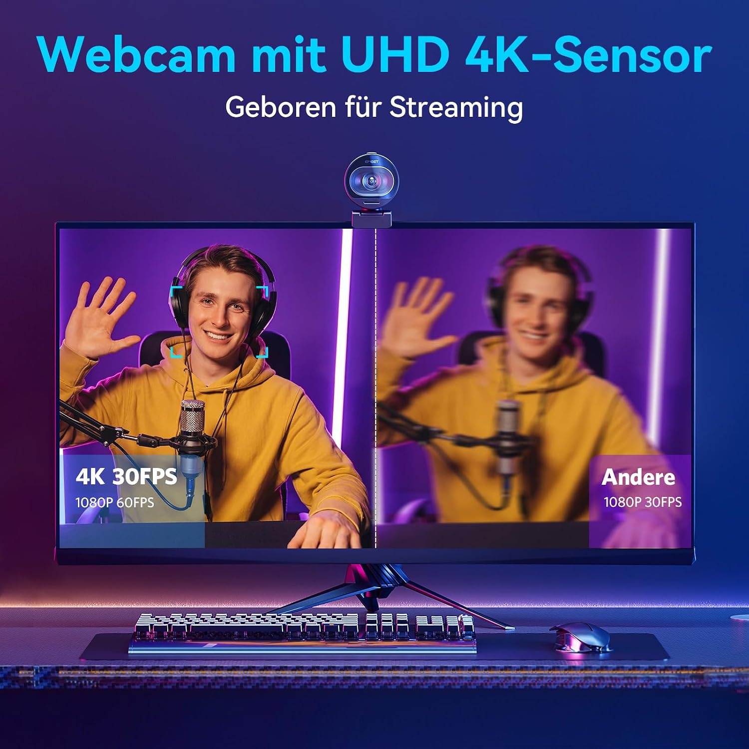 Detalle 2 de EMEET S600 4K Webcam