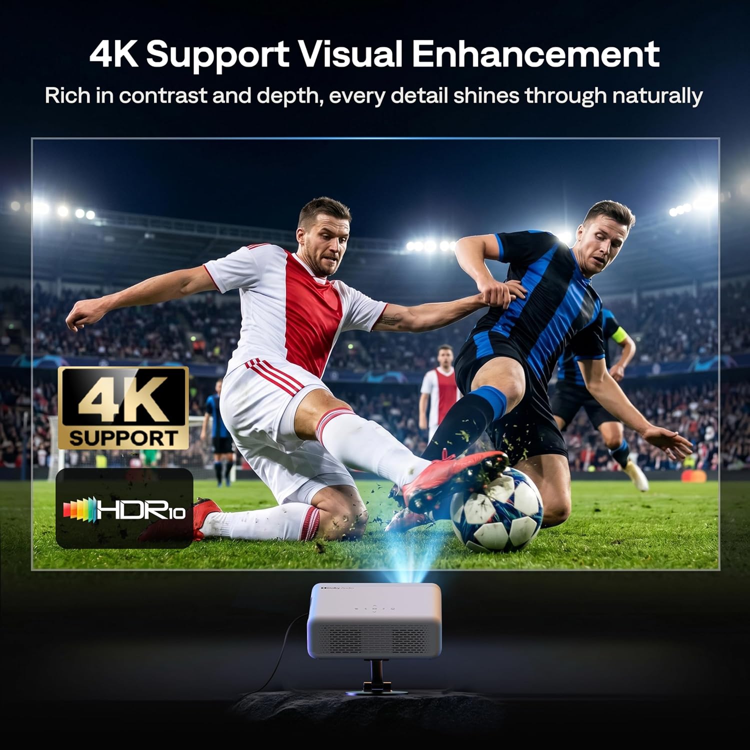 Detalle de Aurzen EAZZE D1G 1080P smart projector 📽