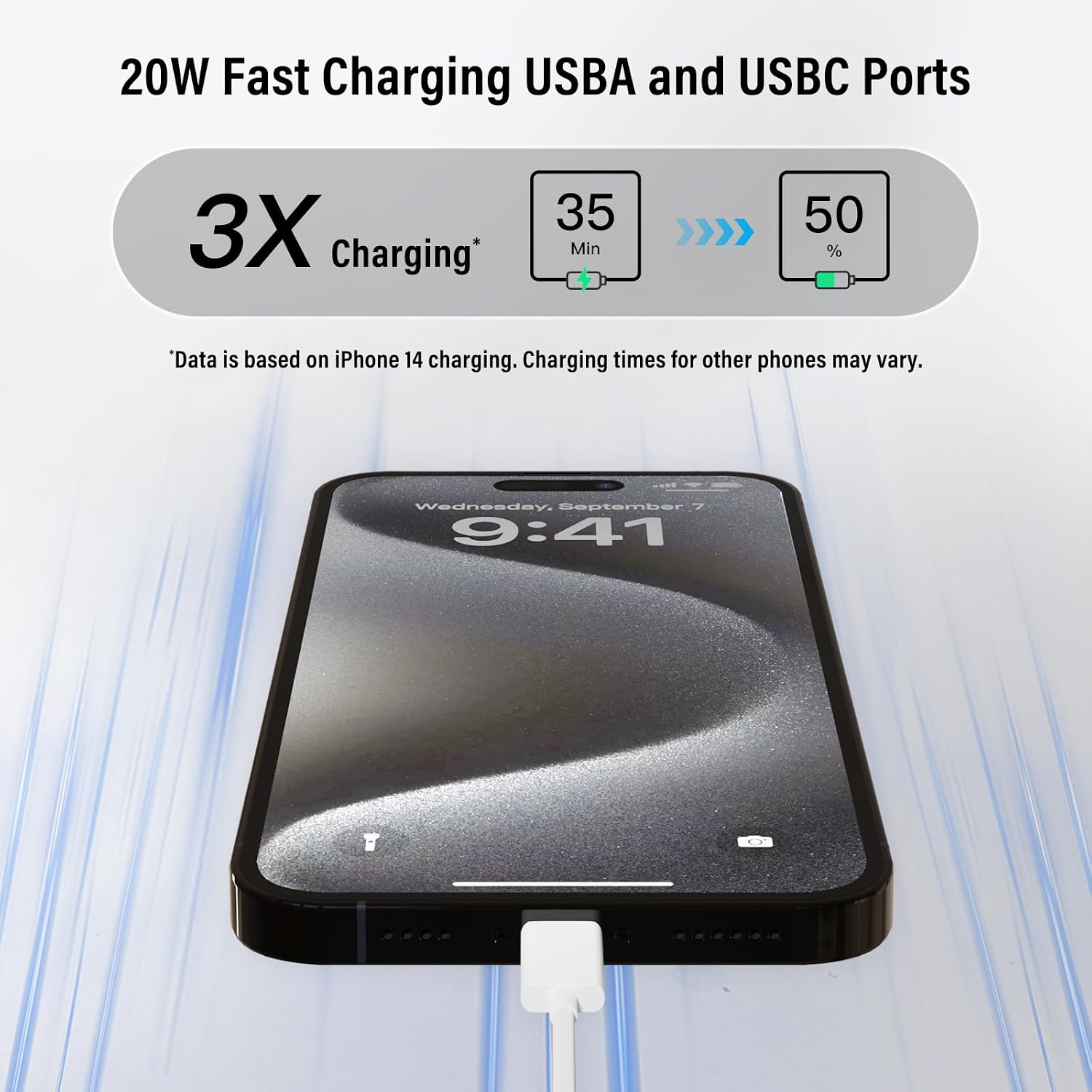 Detalle 2 de BSEED Glas 20W USB C 3in1 Steckdose 2er Pack