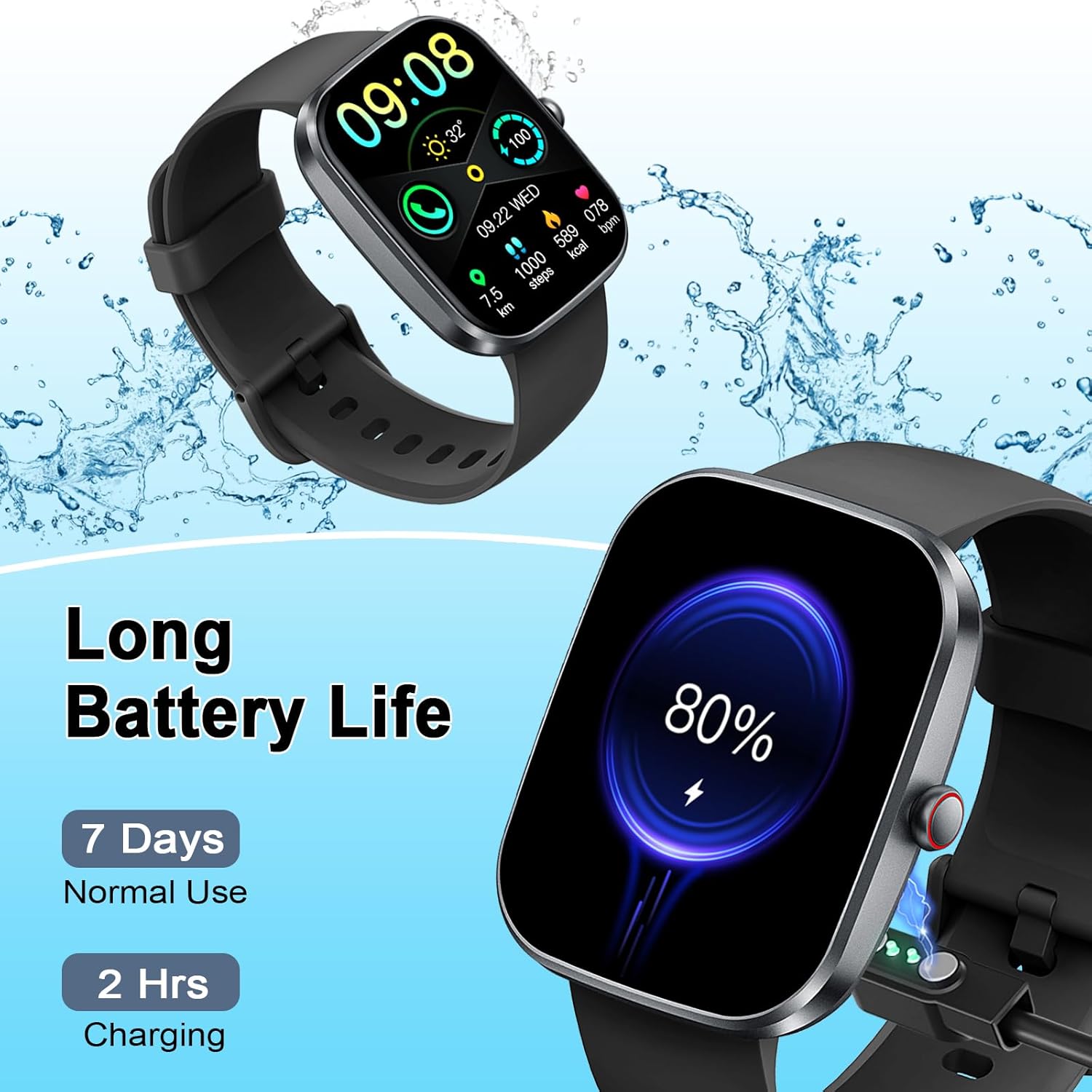 Thumbnail 6 de Soudorv Smart Watch (2026) 1.91" HD Bluetooth 5.4 Calling with SpO2, Heart Rate & Sleep Monitoring