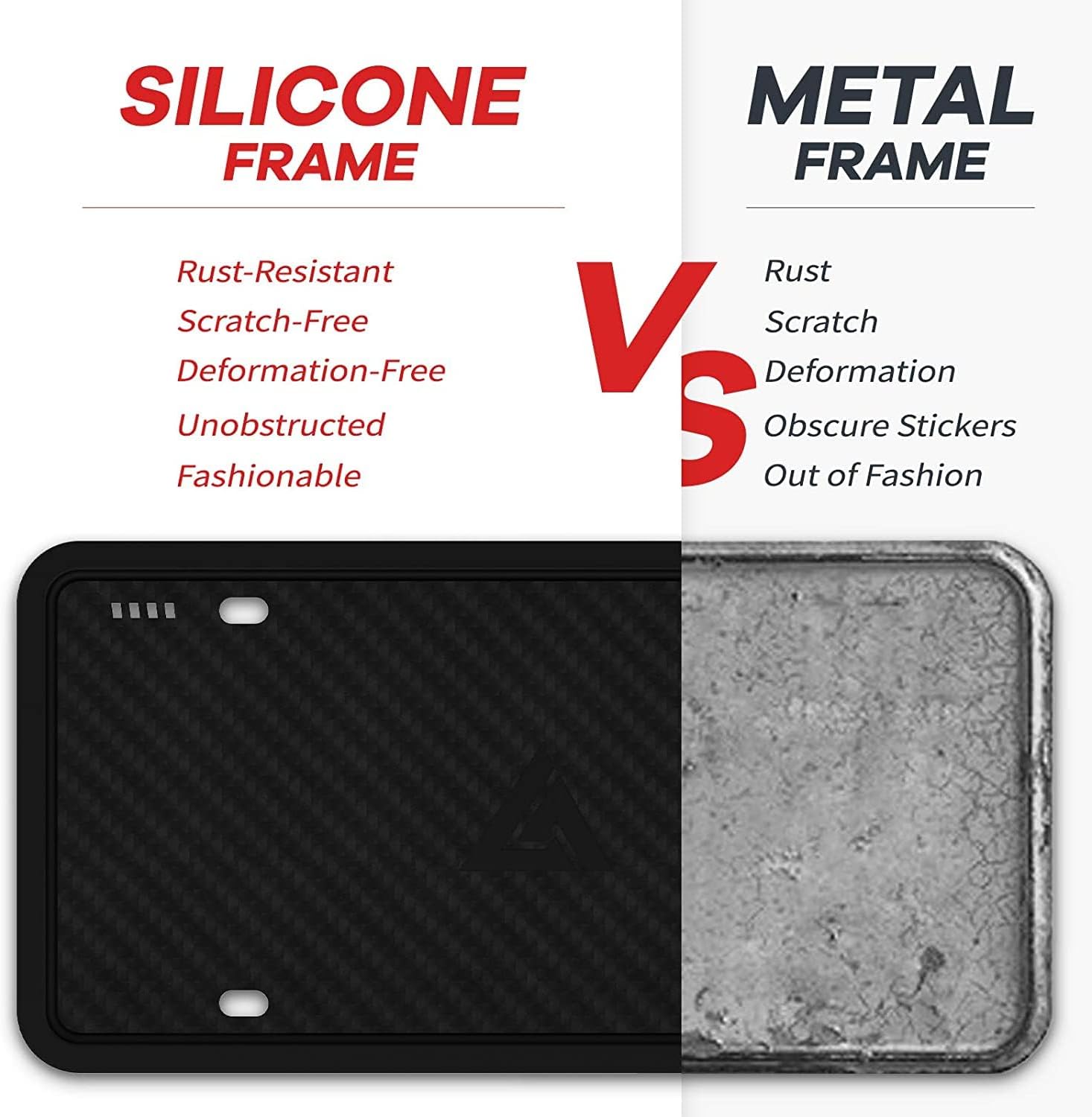 Detalle 2 de Aujen Silicone License Plate Frames 2-Pack