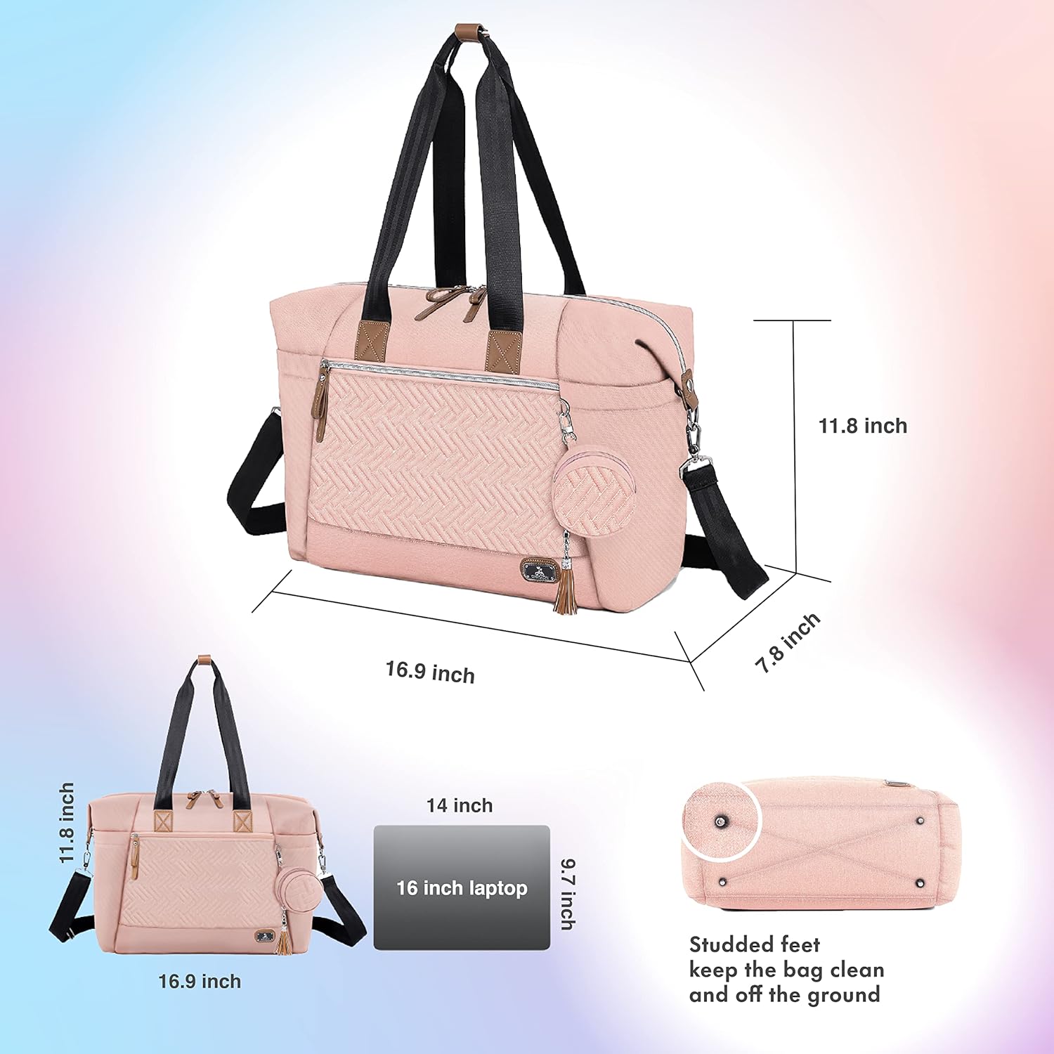 Thumbnail 5 de Dikaslon borsa fasciatoio per neonati con porta ciuccio, fasciatoio portatile e tracolla regolabile