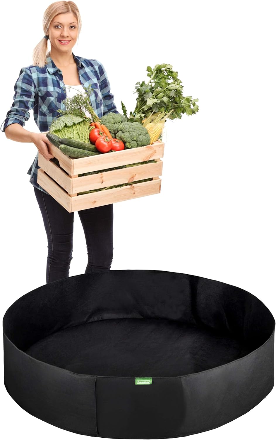 Thumbnail 1 de GardenMate set da 1 sacco per piante in tessuto non tessuto da 400 L, Ø 130 cm e altezza 30 cm per orto rialzato