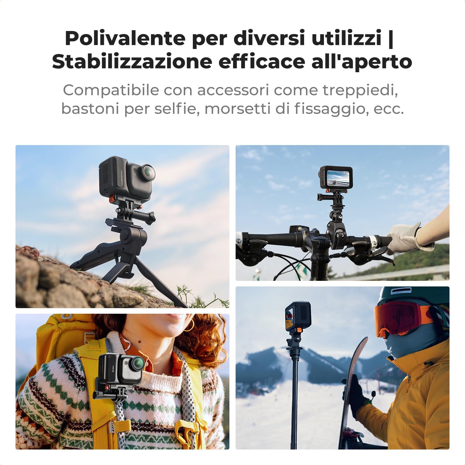 Thumbnail 4 de K&F CONCEPT Adattatore a Sgancio Rapido Magnetico per Insta360 GO Ultra – Base di Espansione 1/4" e Connettore Ribaltabile