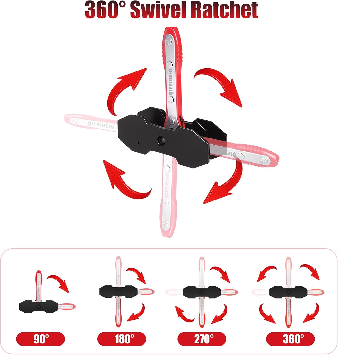 Thumbnail 5 de Brake Caliper Compression Tool – 360° Ratchet Piston Press for Single to Six-Piston Calipers