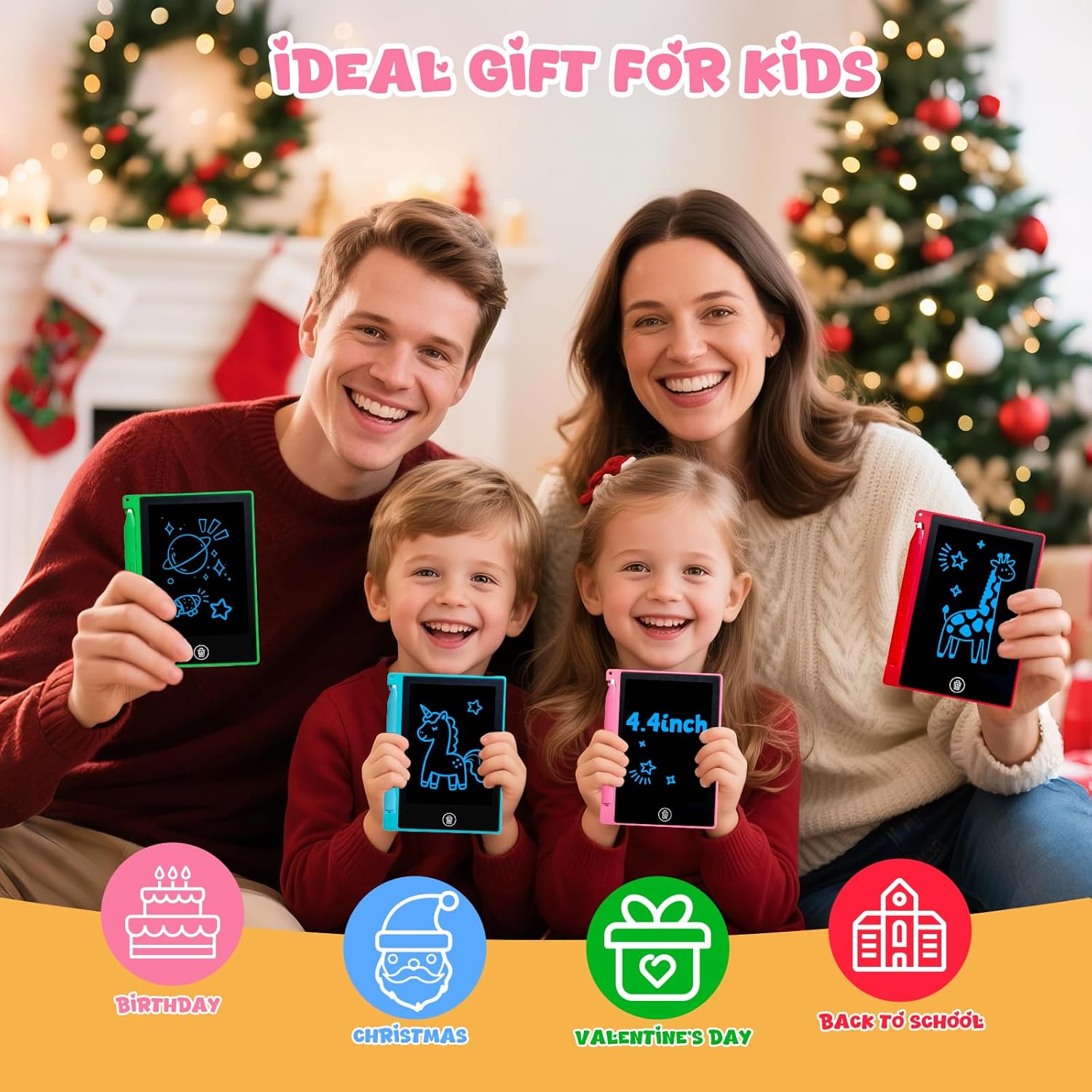 Thumbnail 6 de 24-Pack Mini LCD Writing Tablets for Kids (4.4 inches) — Reusable Doodle Boards