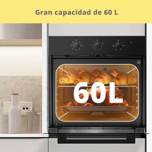 Thumbnail 5 de Comfee CBO60M80M1-BK horno empotrable de 60 cm y 60 litros con 8 funciones y freidora de aire