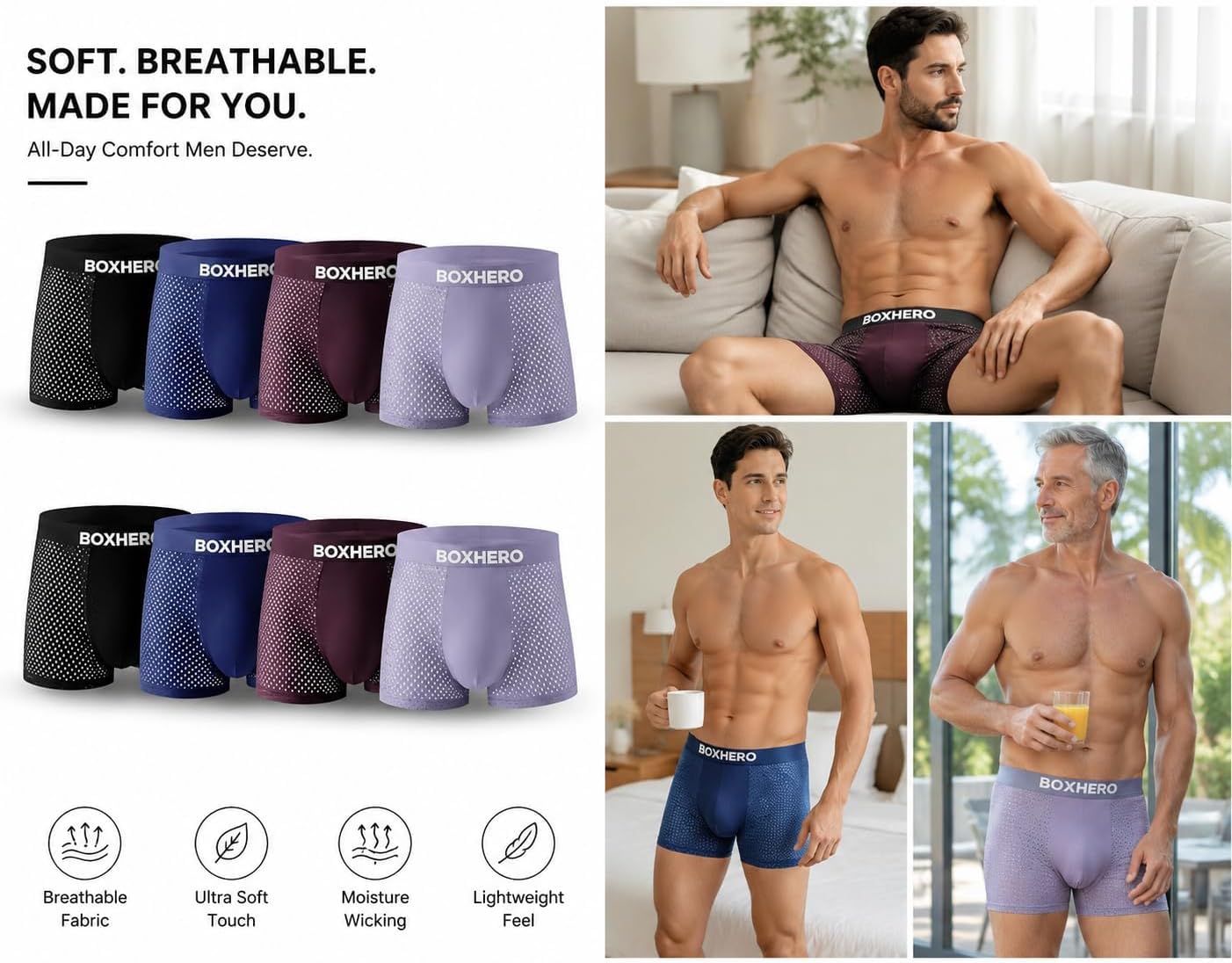 Thumbnail 5 de Boxhero Bamboo Boxer Briefs