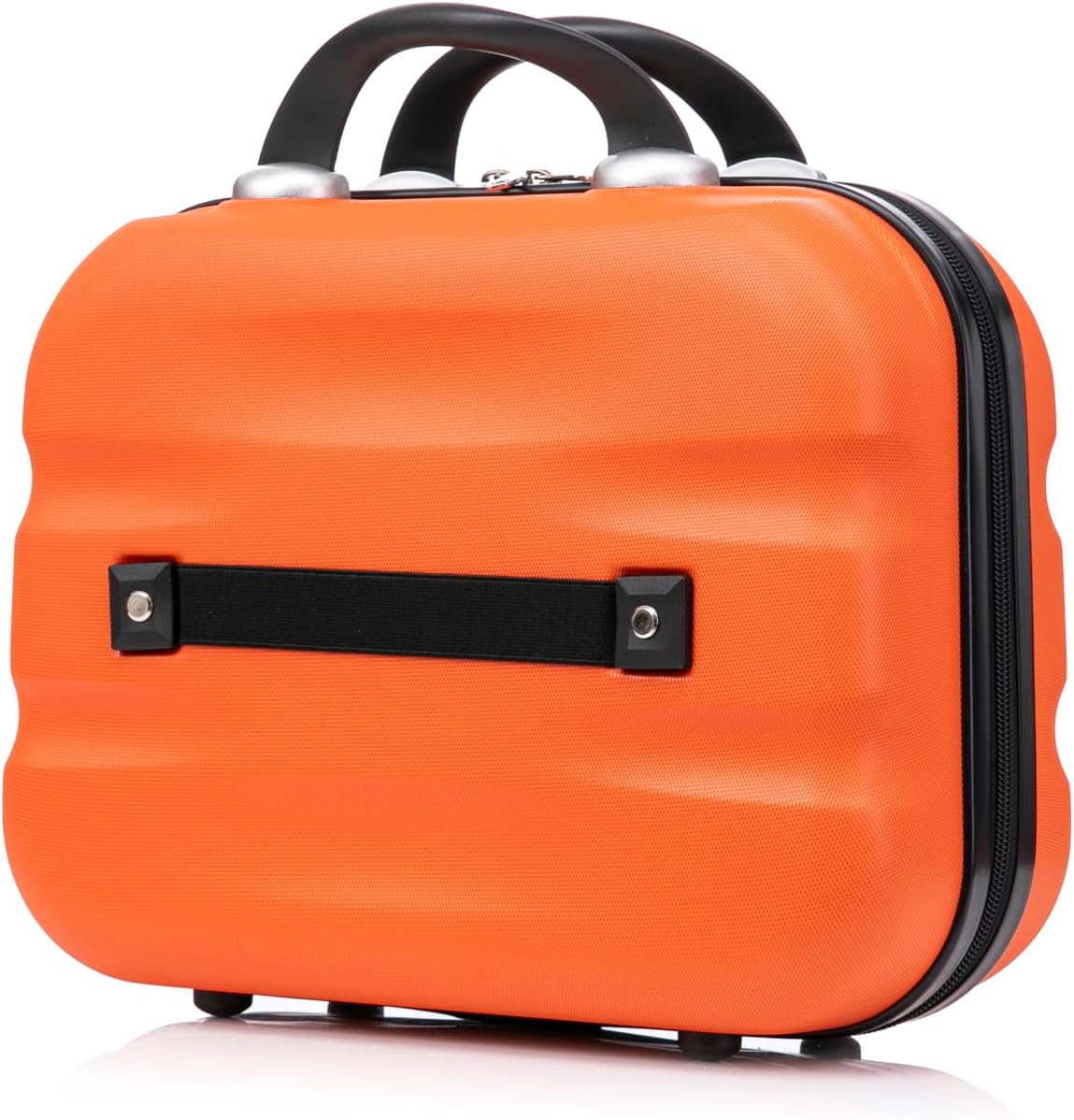 Detalle 2 de CELIMS Valigia cabina ABS rigida, 4 ruote 360°, lucchetto integrato, arancione – Cabine + Vanity
