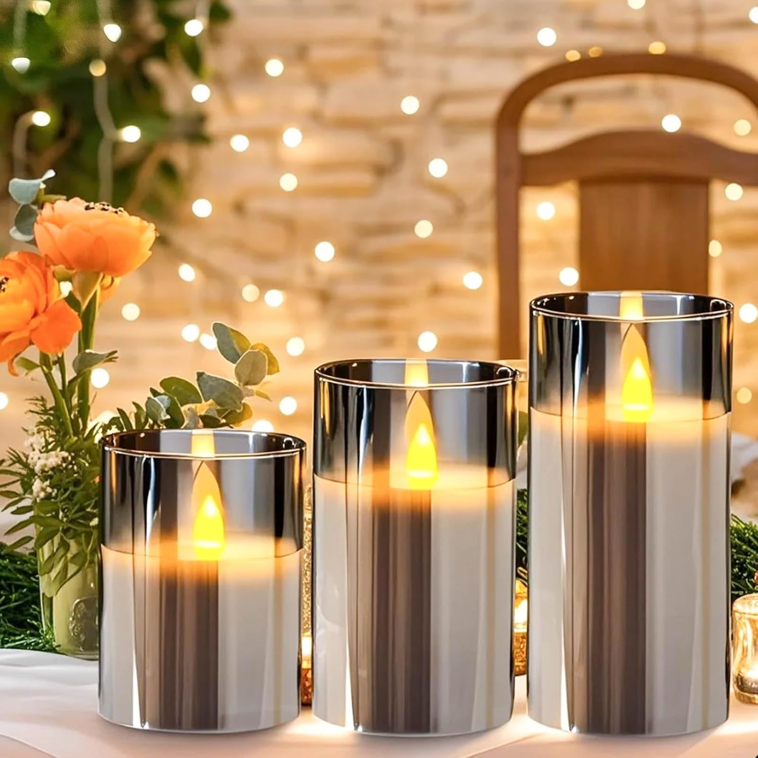 Thumbnail 6 de Led Flameless Candles Pack of 3 3–6in