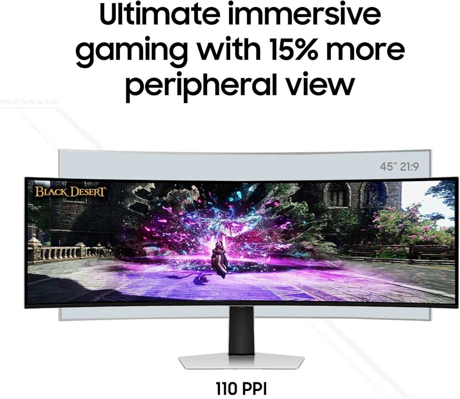 Detalle de Samsung Odyssey G93SC (LS49CG932SNXZA) 49-Inch QD-OLED Gaming Monitor, 240Hz